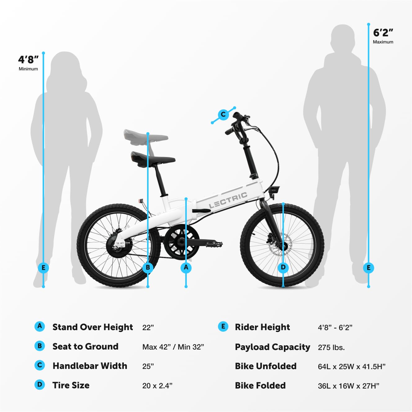 LECTRIC XP™ Lite 2.0 Electric Bike | Adult Folding Bikes - Weighs Only 49lbs |