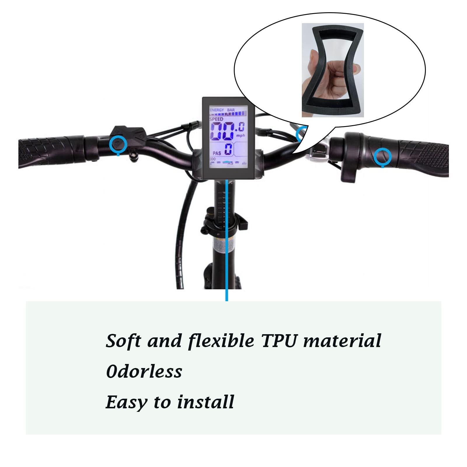 JILINWEI 2Pcs Black Protective Edge Guard for M5 Lectric XP Display, Soft Protective Cover Bike Display Cover for M5 Lectric XP Display-Pedal Power Pros