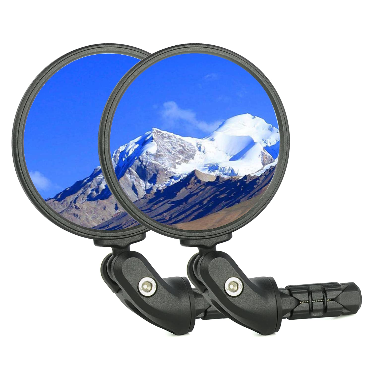 BriskMore Bike Handlebar Mirror, HD Glass Convex Lens Bicycle Rearview Mirror.-Pedal Power Pros