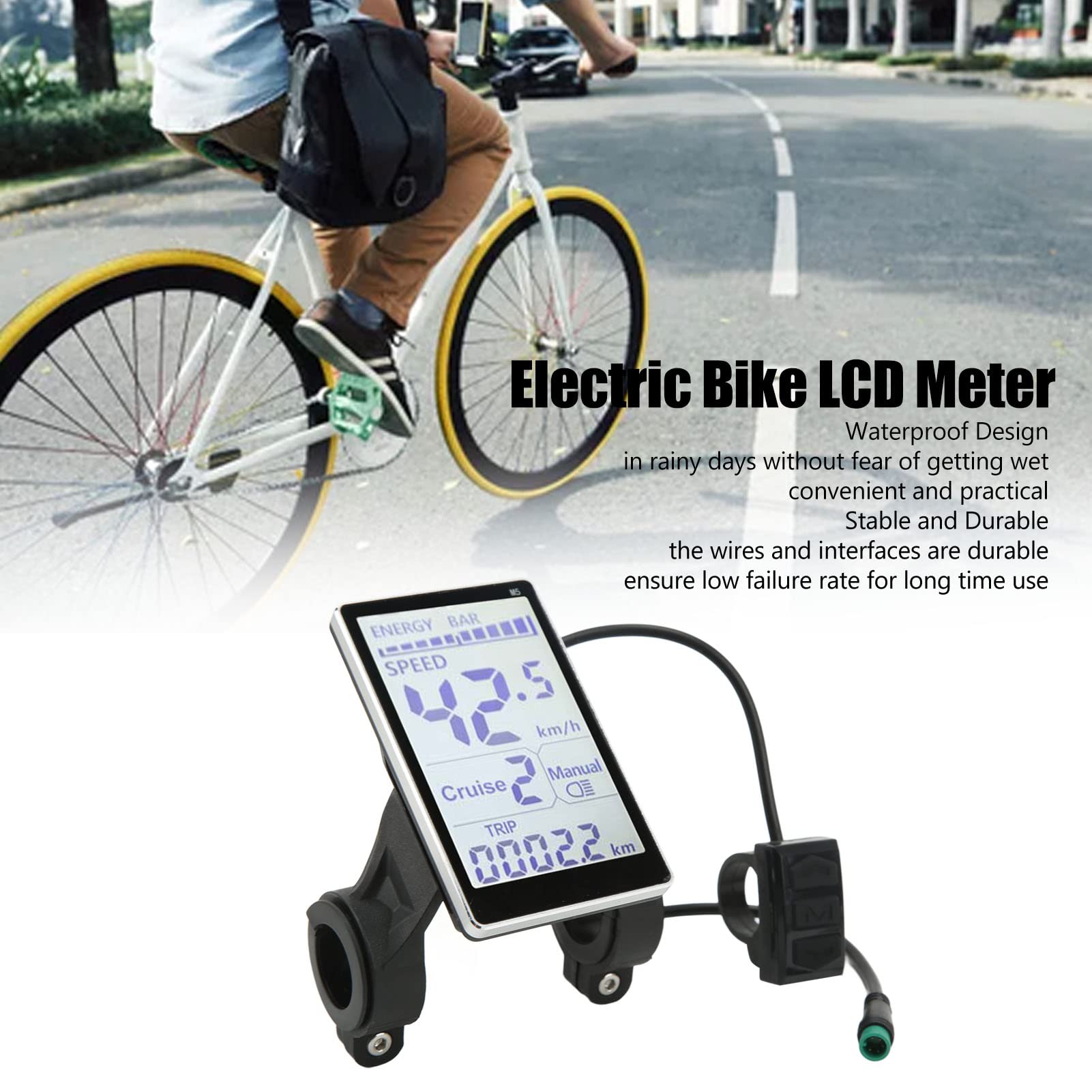 Electric LCD Display, 24V 36V 48V 60V E Display Meter Control Panel.-Pedal Power Pros
