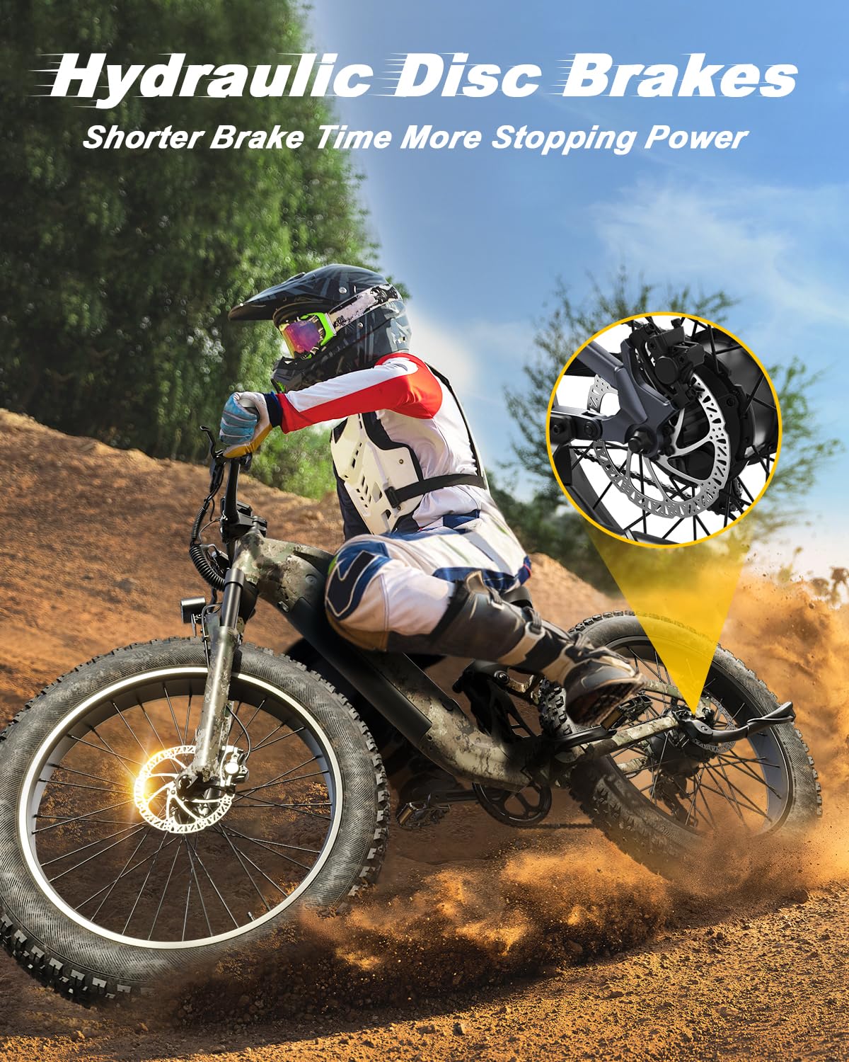 PUCKIPUPPY Boxer Electric Bike for Adults 960W, Full Suspension 48V 20AH Battery Ebike, 26" Fat Tire 28MPH 80Miles Range Mountain Electric Bicycle, 7 Speed Hydraulic Disc Brake-Pedal Power Pros