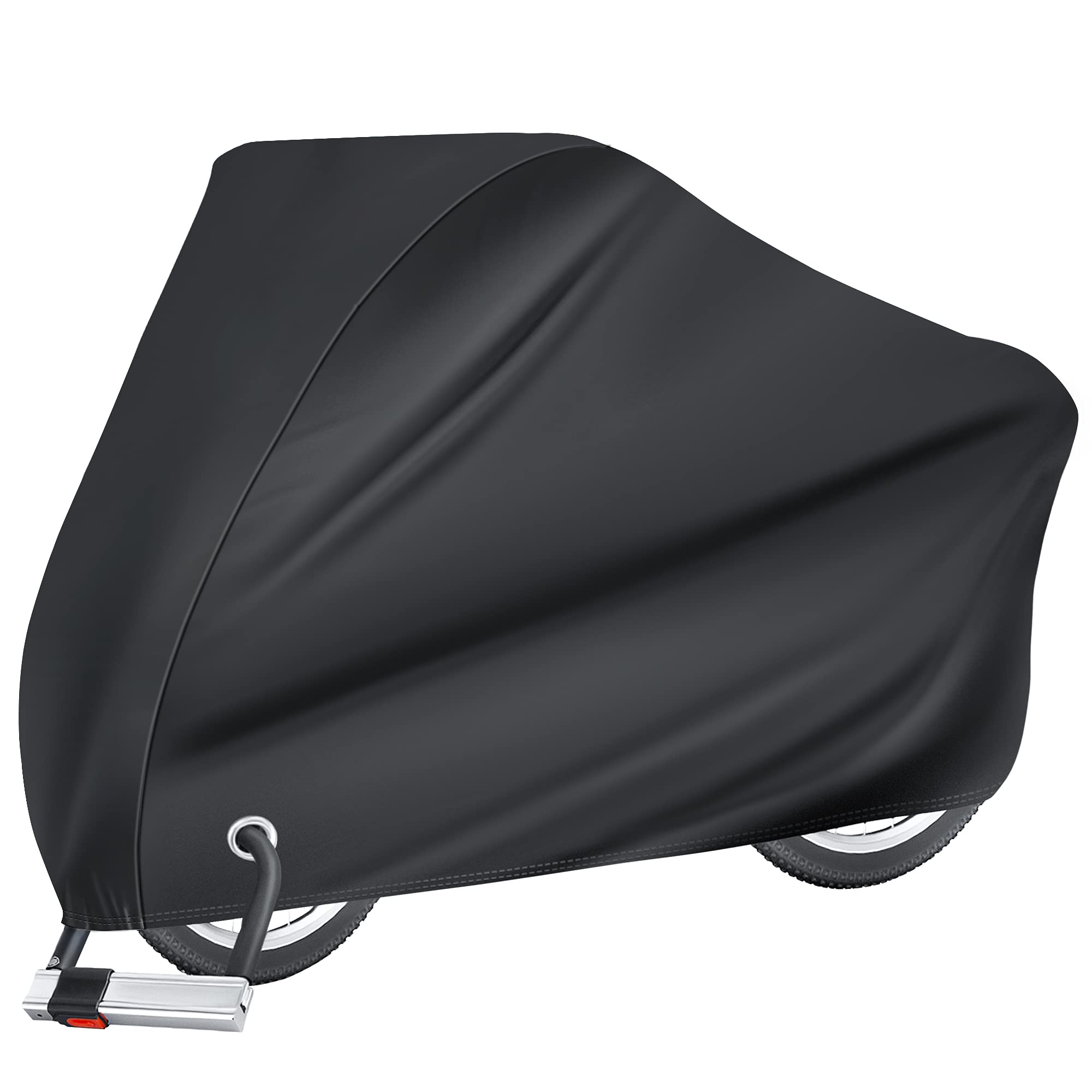 Puroma Bike Cover Outdoor Waterproof Bicycle Covers Rain Sun UV Dust Wind Proof with Lock Hole for Mountain Road Electric Bike, XL (Basic Black)-Pedal Power Pros