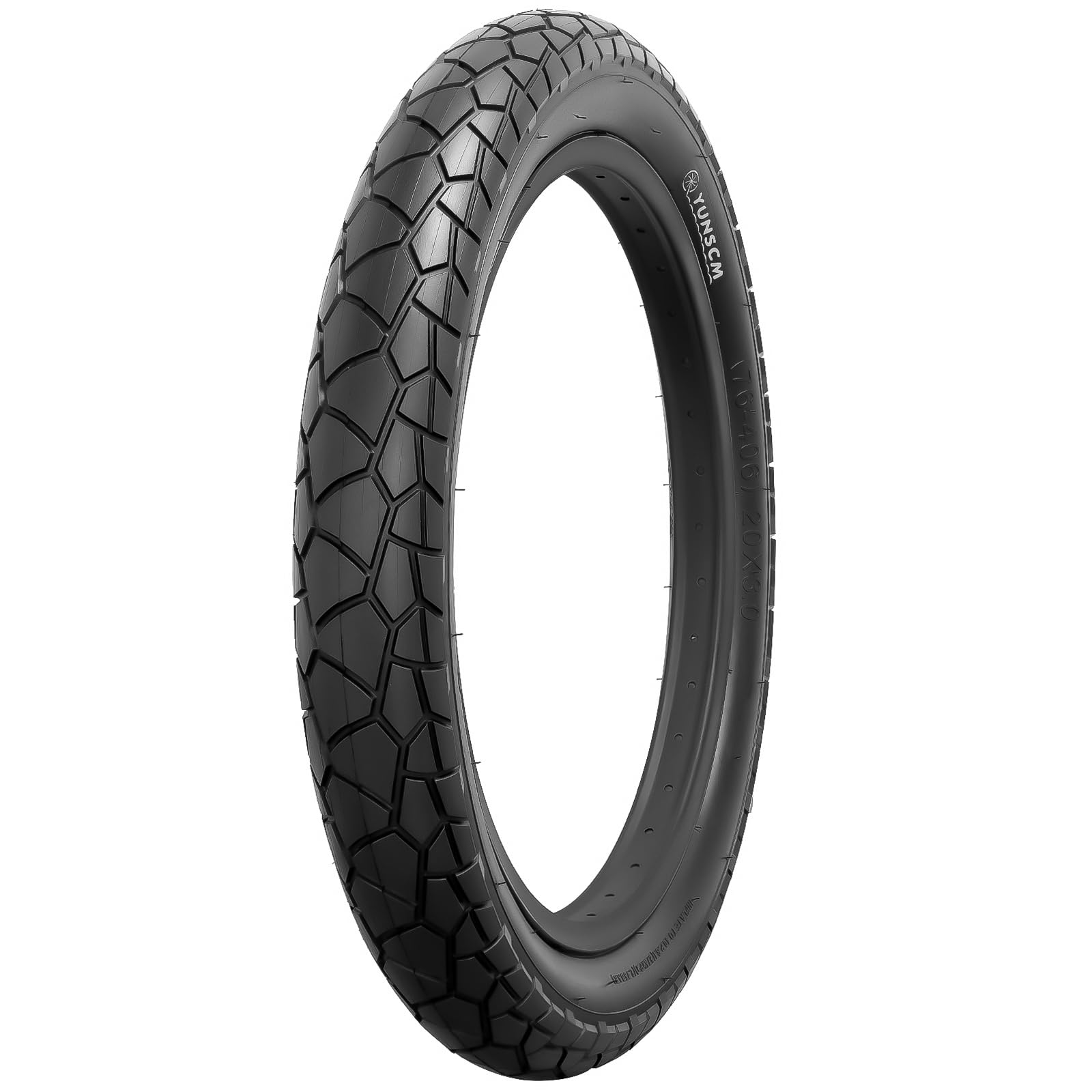 YUNSCM 2-PCS 20" E-Bike Fat Tires 20x3.0/76-406 60TPI and 20" Bike Tubes-Pedal Power Pros