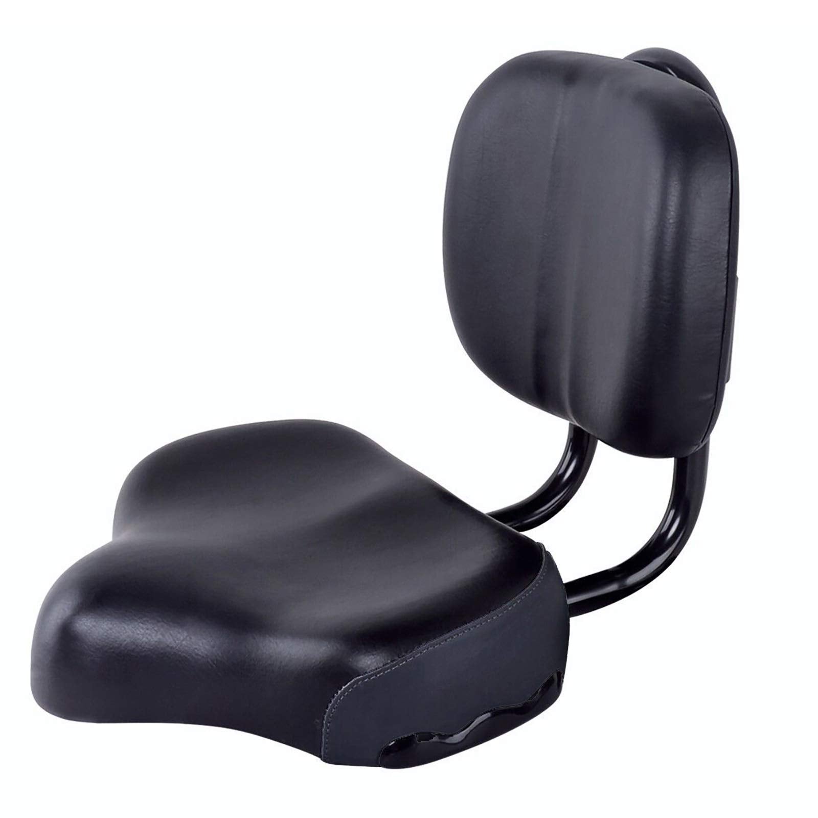 Extra Wide Bike Seat with Backrest and Comfortable Ergonomic Design for Men and Women.-Pedal Power Pros