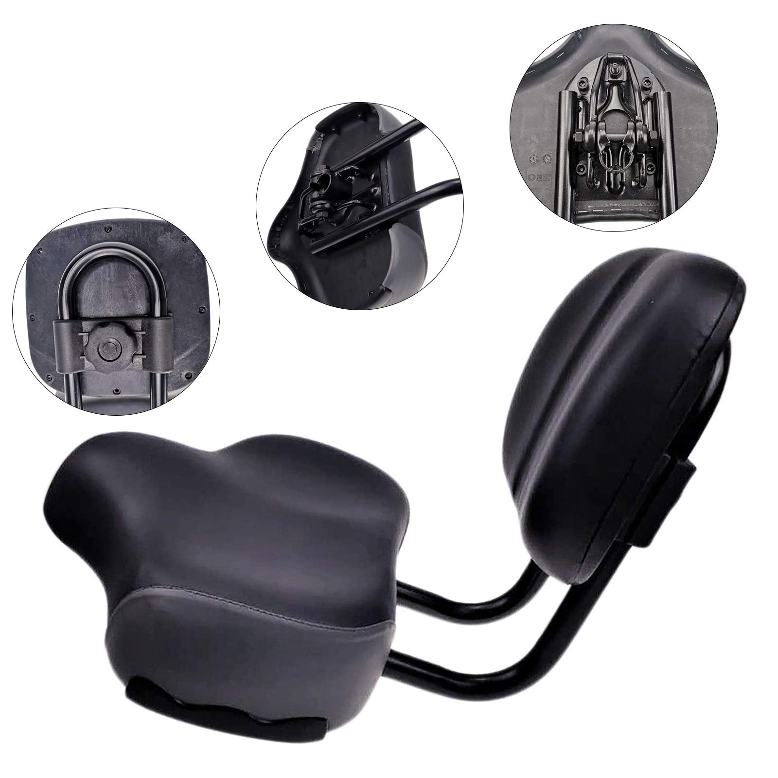 Extra Wide Bike Seat with Backrest and Comfortable Ergonomic Design for Men and Women.-Pedal Power Pros