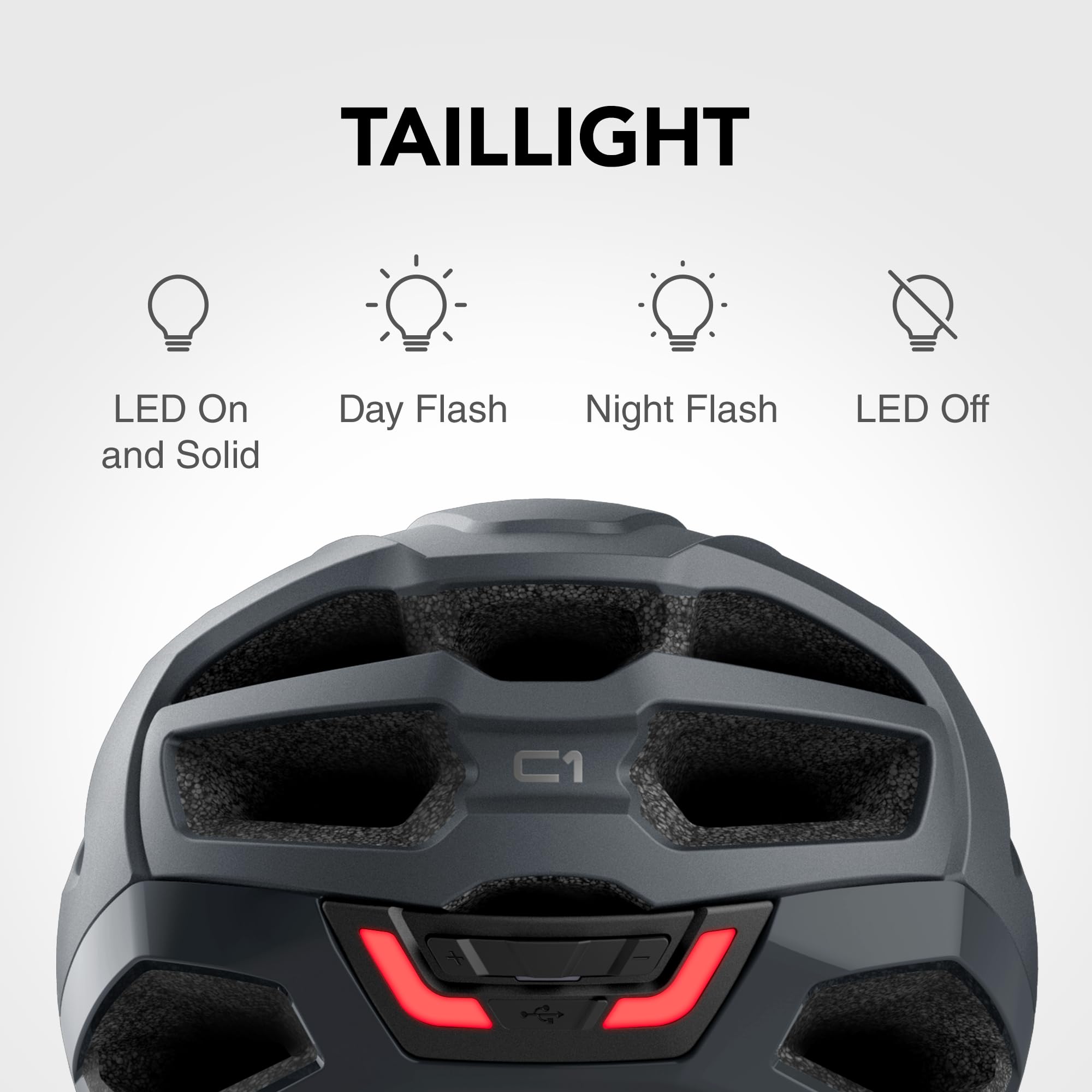 Sena C1 Smart Cycling Helmet with Bluetooth Intercom and Smartphone Connectivity for Music, GPS, and Phone Calls (Matte Gray, Large)-Pedal Power Pros