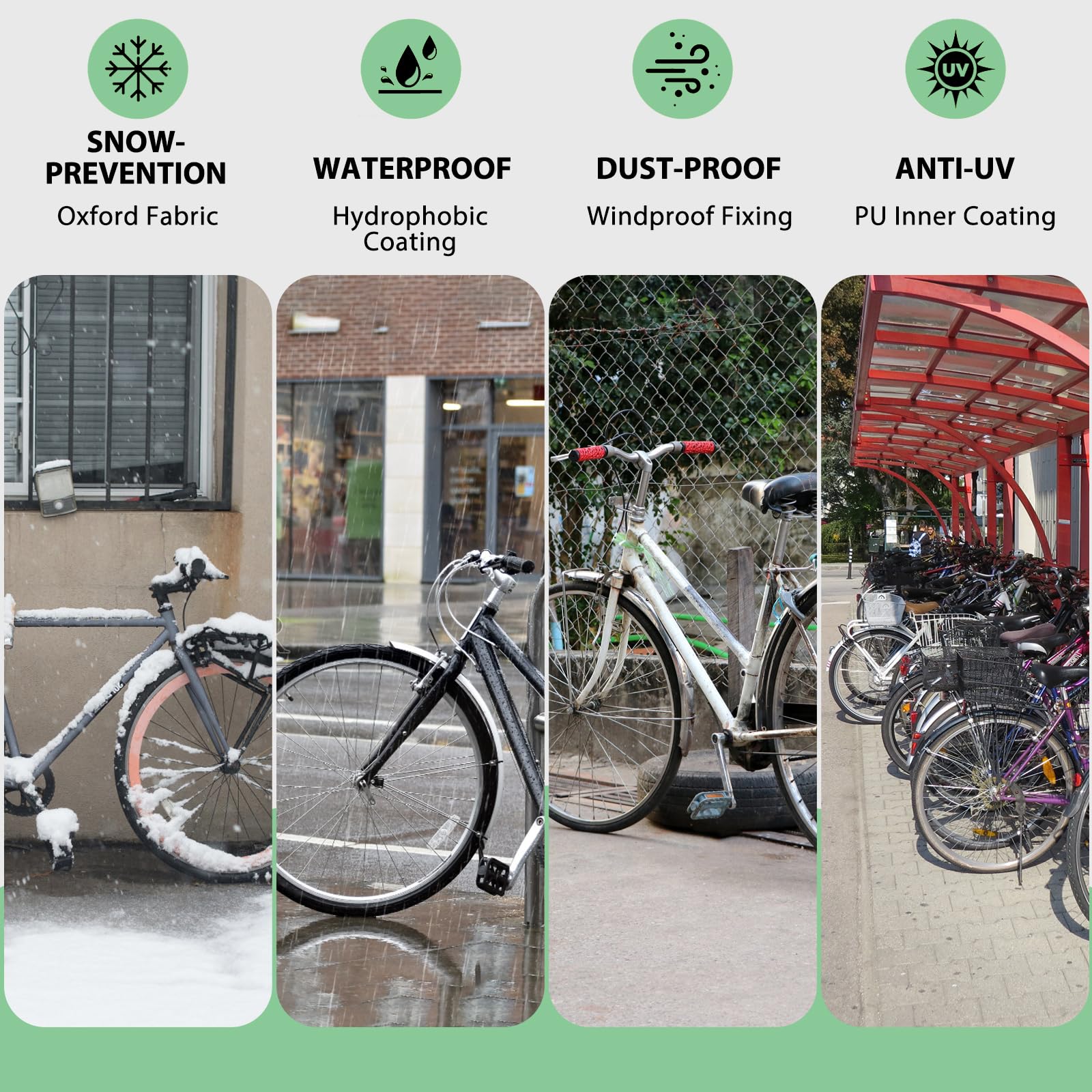 Topcrown Bike Cover Waterproof Outdoor Storage for 1/2/3 Bikes,-Pedal Power Pros