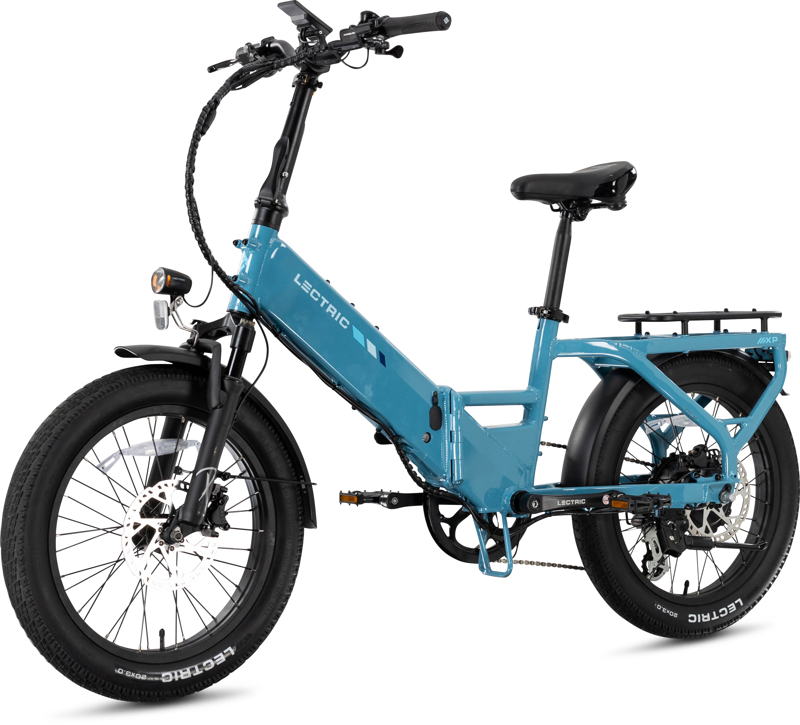 Foldable Long-Range Utility eBike XP4 750 Step-Thru Raindrop Blue eBike