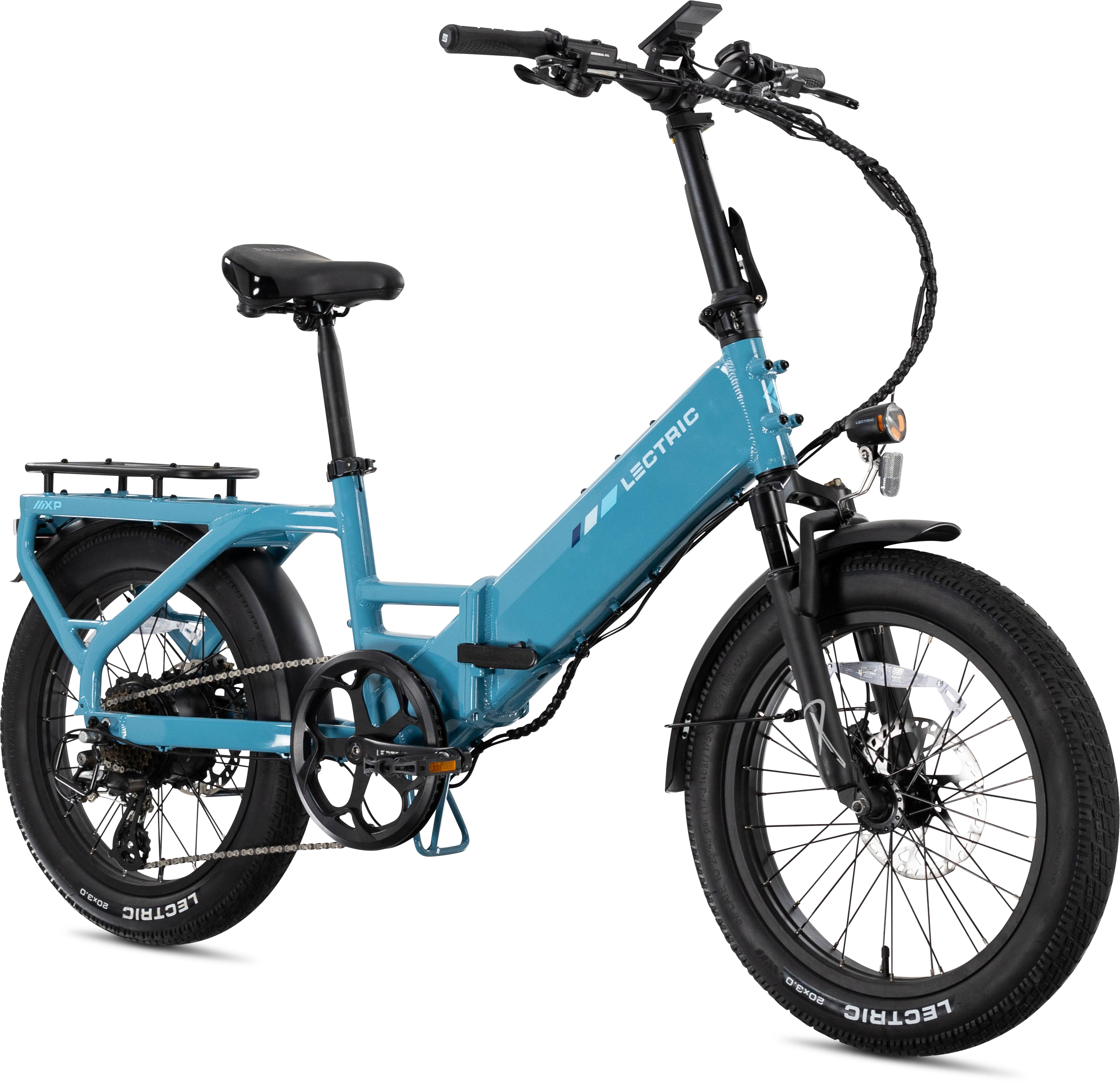 Foldable Long-Range Utility eBike XP4 750 Step-Thru Raindrop Blue eBike