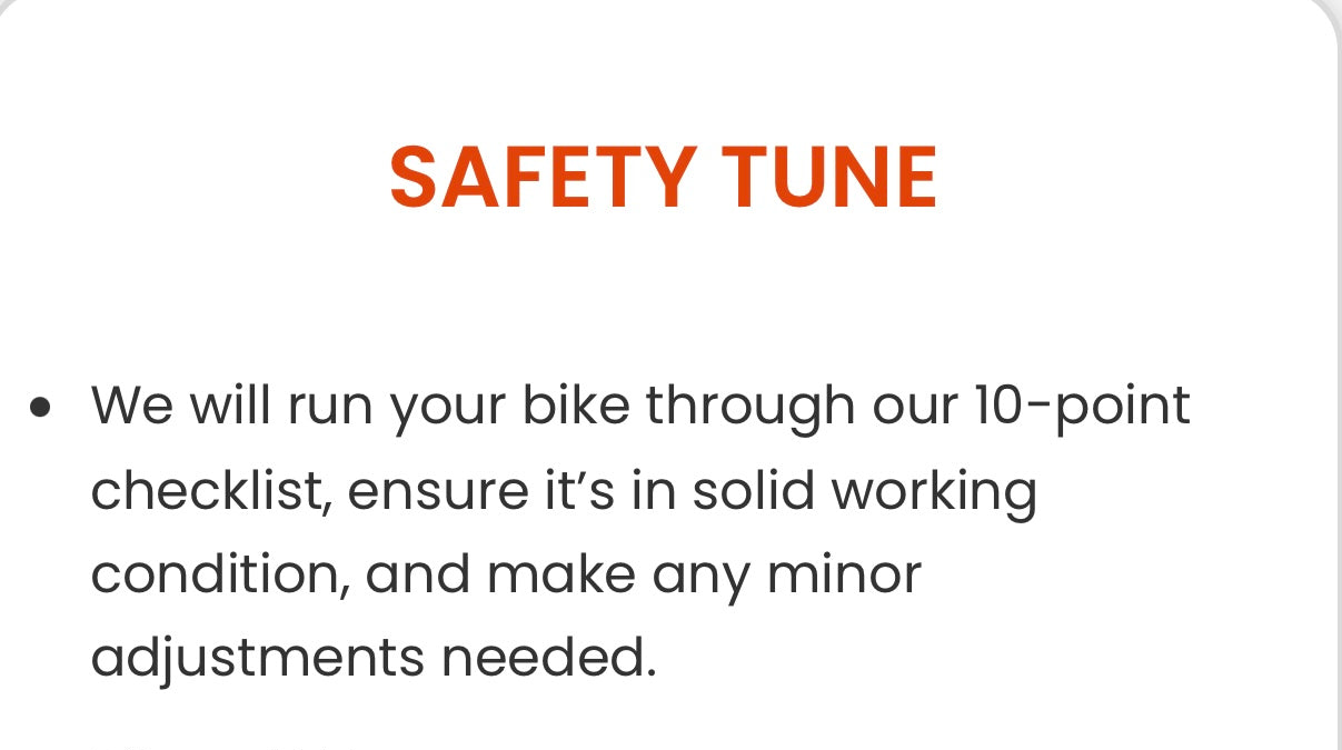 Monthly (or about every 250-500 miles)-Pedal Power Pros